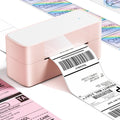 Bluetooth Thermal Label Printer Pink, Wireless 4x6 Thermal Shipping Printer Pink for Small Business & Shipping Package, Desktop Printing, Compatible with Amazon, Ebay, Shopify, Etsy, USPS