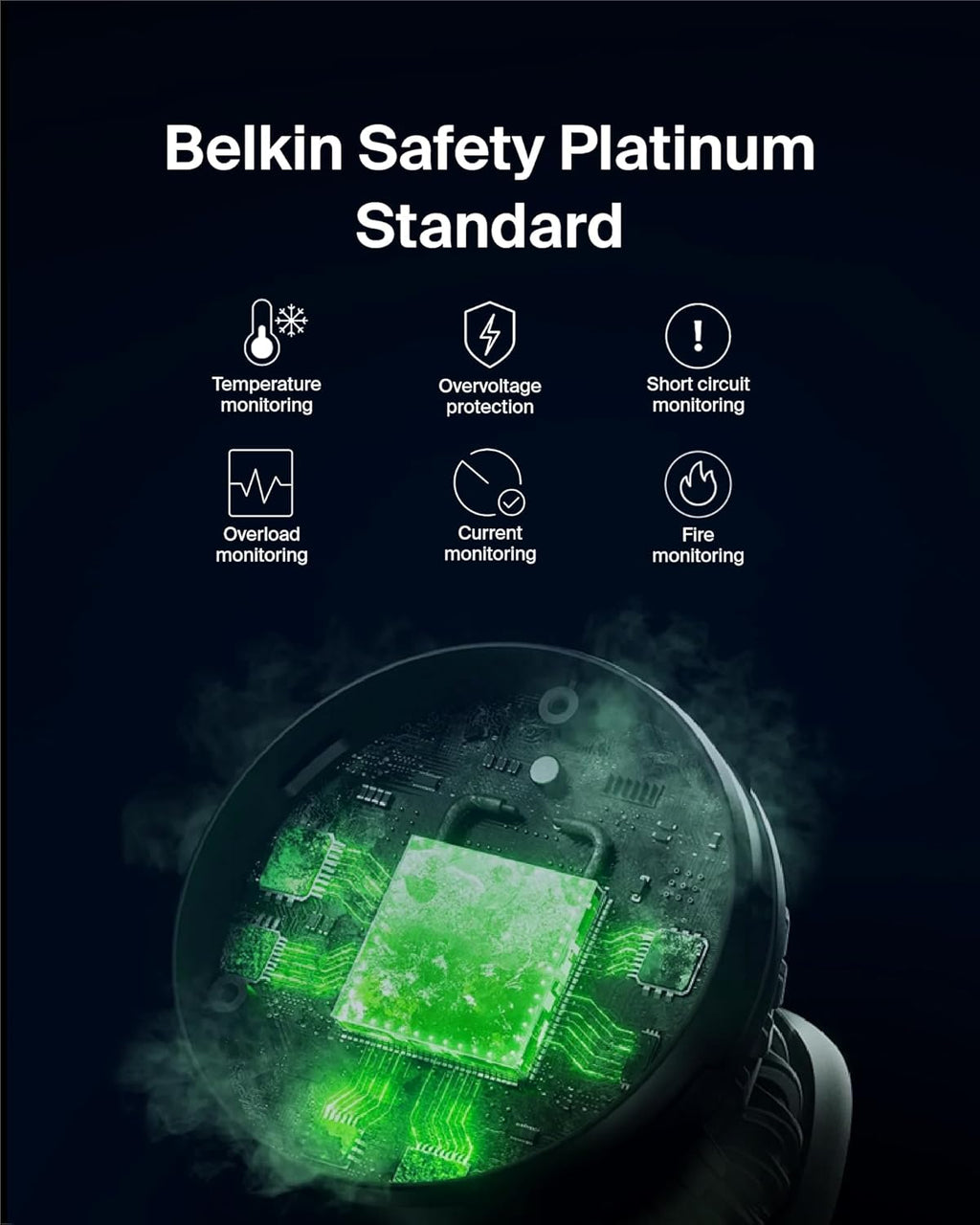 Belkin MagSafe-Compatible 3-in-1 Wireless Charger Stand 15W - Qi2-Certified Wireless Charging Station, Fast Charging of iPhone 16, AirPods, & Apple Watch - 36W Included - White