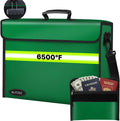 6500°F Fireproof Document Bag with Lock-Fireproof Box with 10 Layers Insulation Materials&Waterproof Zipper,Removable Wallet,Reflective Strip for Cash,Documents,Jewelry(14.2”x 9.6”x 4.1”)
