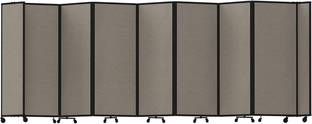 Versare Room Divider 360 Portable Wall Partition | Folding Panels | Large Freestanding Divider | Locking Wheels | Temporary Room Separator