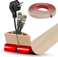 Floor Cord Cover Self Adhesive Cord Hider,10FT Cable Management, Extension Strip Protector for Wires, Prevent Cable Trips for Offices, Gyms, Exhibitions Cavity:0.51"(W) x 0.3"(H) Yellow Wood
