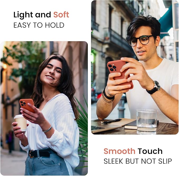 FireNova Designed for iPhone 15 Pro Case, Silicone Upgraded [Camera Protection] Phone Case with [2 Screen Protectors], Soft Anti-Scratch Microfiber Lining Inside, 6.1 inch, Pink Pomelo