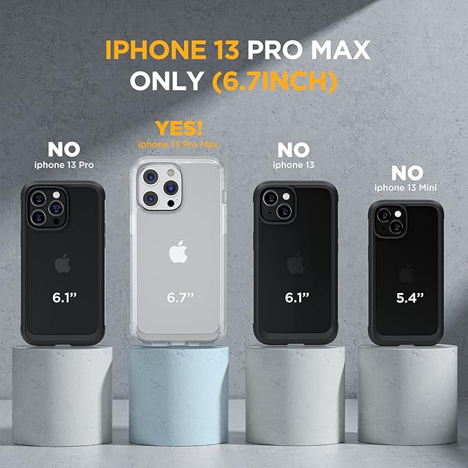 Miracase Glass Case for iPhone 13 Pro Max 6.7 inch, Upgrade Full-Body Clear Phone Bumper Case Cover with Built-in 9H Tempered Glass Screen Protector, Matte Clear