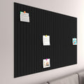 Large Cork Boards for Walls – 48 x 36 Self Adhesive Felt Wall Tiles, Ideal for Office Black Bulletin Board, Easy to Install Pin Board Photo Board