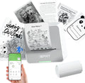 iDPRT Sticker Printer - Mini Portable Printer Bluetooth Thermal Label Printer with 1 Roll Sticker Paper, Inkless Sticker Maker Machine Pocket Instant Print for Study Notes, Pictures, DIY, Label