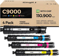 VersaLink C9000 High Capacity Toner Cartridge Set 4-Pack Replacement for Xerox 106R04074 106R04075 106R04076 106R04077 Toner Compatible with Xerox VersaLink C9000 Printer Ink Black Cyan Magenta Yellow
