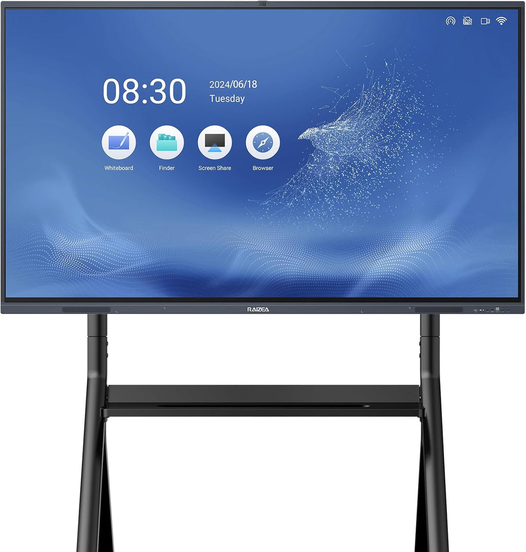 65" Smart Board for Classroom, 4K UHD Interactive Whiteboard Display, 13MP Camera w/6 Mics, Electronic Whiteboard for Business and Education(Board & Wall Mount Included)