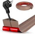 Floor Cord Cover Self Adhesive Cord Hider,20FT Cable Management, Extension Strip Protector for Wires, Prevent Cable Trips for Offices, Gyms, Exhibitions Cavity:0.39"(W) x 0.27"(H) Wood Walnut