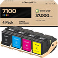 Phaser 7100 High Capacity Toner Cartridge Set 4-Pack Replacement for Xerox 106R02605 106R02602 106R02603 106R02604 Compatible with Xerox Phaser 7100 7100N 7100DN Printer Ink Black Cyan Magenta Yellow