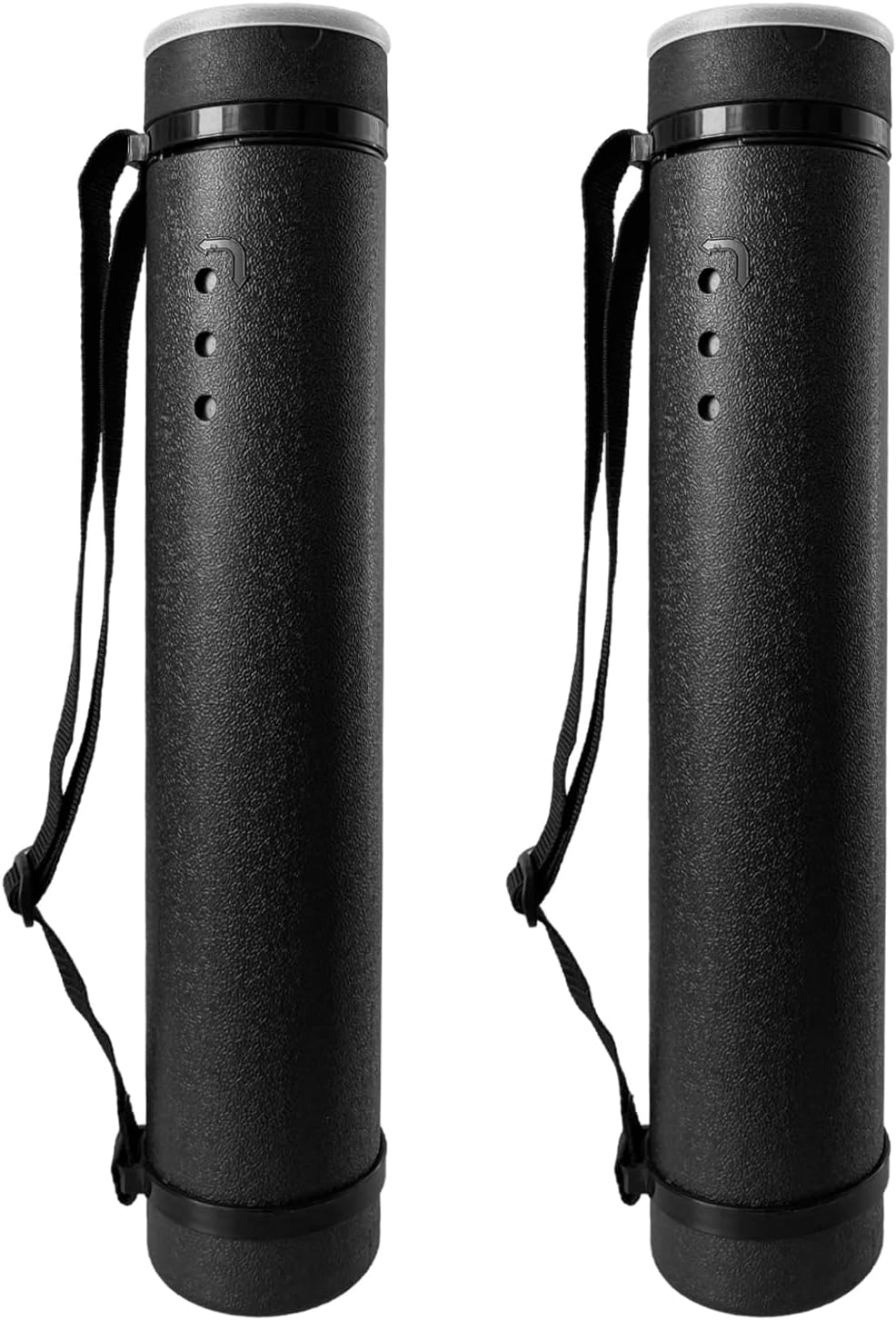 Poster Tube with Strap,2Pack Expandable Poster Storage Tubes Expand from 24.5" to 40" ,Waterproof Telescoping Blueprint Art Document Transport Carrying Tube