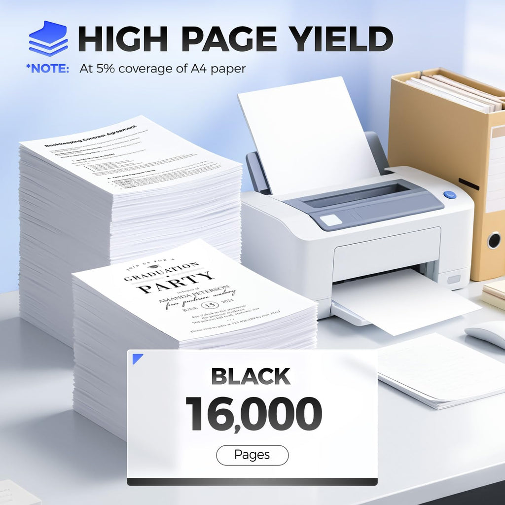 24B6186 Toner Cartridge Black with chip High Yield 1-Pack Replacement for Lexmark 24B6186 Toner Cartridges Compatible with Lexmark M3150 XM3150 XM3150h Laser Printer All-in-One Copier (16,000 Pages)