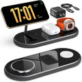 3 in 1 Charging Station for Apple Devices, Faster Mag-Safe Charger Stand, Magnetic Wireless Charger Station for iPhone 16 15 14 13 12 Series, for iWatch Ultra 10 9 8 7 SE 6 5 4 3, for AirPods (Black)