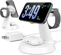 3 in 1 Wireless Charging Station for Apple, Charger Stand for Multiple Apple Devices, Wireless Charging Station for iPhone 16/15/14/13/12 Series, Wireless Charger for AirPods, iWatch Series (White)