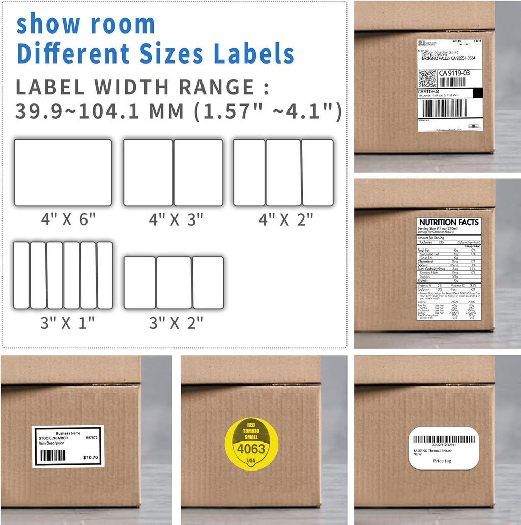 Bluetooth Thermal Shipping Label Printer - Wireless 4x6 Label Maker for packages, Compatible with iPhone and PC, Phone, USB for MAC, Works with Ebay, Amazon, Shopify, Etsy, UPS, USPS Barcode, Upgrade