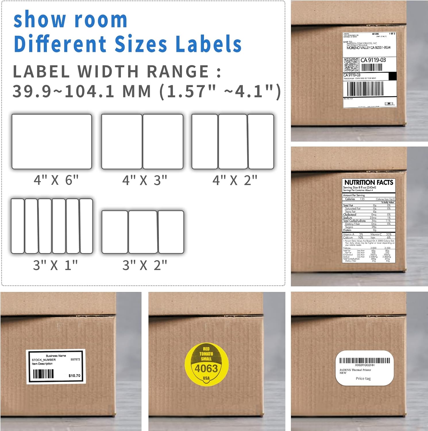 Bluetooth Thermal Shipping Label Printer - Wireless 4x6 Label Maker for packages, Compatible with iPhone and PC, Phone, USB for MAC, Works with Ebay, Amazon, Shopify, Etsy, UPS, USPS Barcode, Upgrade