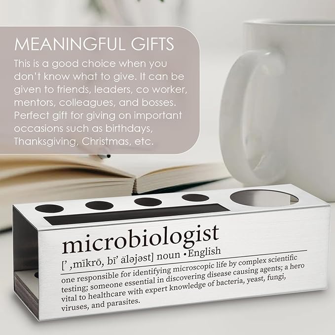 Microbiology Gifts for Women, Microbiologist Office Pen Holder, Microbiology Appreciation Thank You Gifts Pencil Holders WCC33
