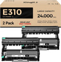 E310 E310dw Drum Unit(Not Toner)Black 2-Pack High-Yield Replacement for Dell P7RMX PVTHG 593-BBKD Image-Drum Compatible for Dell E310dw E514dw E515dn E515dw E310 E514 E515 Laser Printer Ink All-in-One