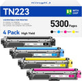 TN223 Toner Cartridge Set 4-Pack Black Color Replacement for Brother TN-223 TN227 Compatible with HL-L3270CDW HL-L3210CW MFC-L3770CDW HL-L3290CDW MFC-L3750CDW L3710CW HL-L3230CDW L3230CDN Printer Ink