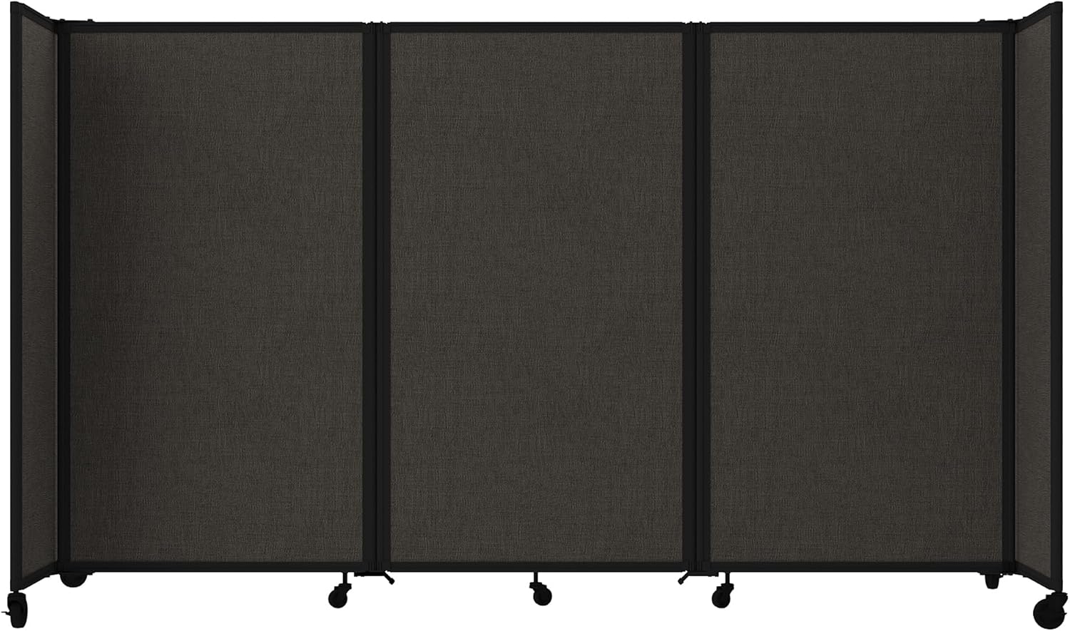 Versare Room Divider 360 Portable Wall Partition | Folding Panels | Large Freestanding Divider | Locking Wheels | Temporary Room Separator