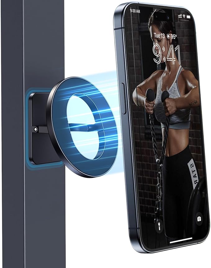 Dual-Side for Magsafe Phone Grip with Magnetic Phone Stand, Magnet Ring Holder for iPhone 16/15/14/13/12 Pro Max Series Magsafe Case, Strong Magnetic Car Mount, Gym Phone Holder