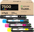 Phaser 7500 High Capacity Toner Cartridge Set 4-Pack Replacement for Xerox 106R01439 106R01436 106R01437 106R01438 Compatible with Xerox Phaser 7500 7500N 7500DN Printer Ink Black Cyan Magenta Yellow