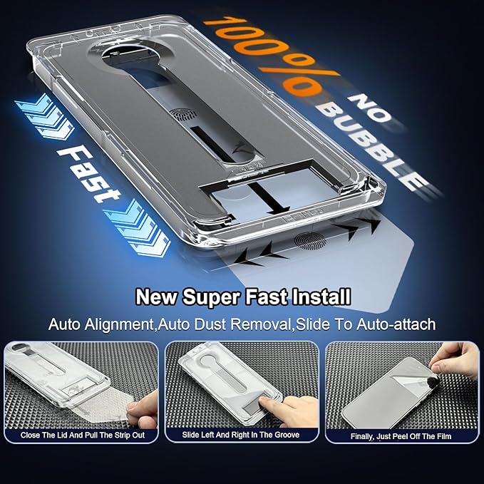 OneFish Screen Protector Privacy for IPhone 16e/13/13PRO/14, Anti Spy Private Tempered Glass, Edge Protection, Dynamic Island Compatible with Installation Frame, 9H Hardness Scratch Resistant,2Pack