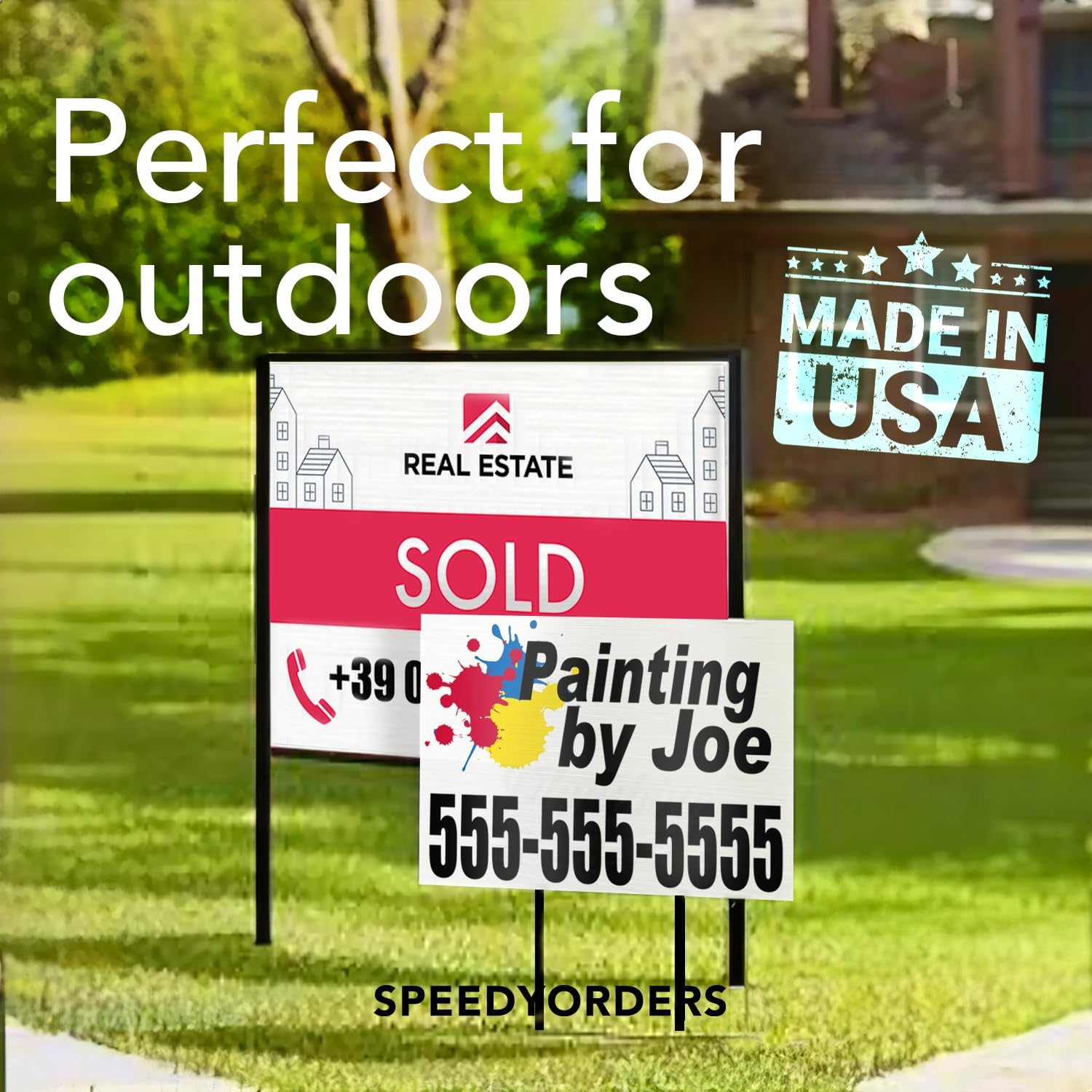 Custom Metal Signs, Personalized Aluminum, Customized Safety, Business Signs, Waterproof Outdoor, White Aluminum (Red, 24x18 In)