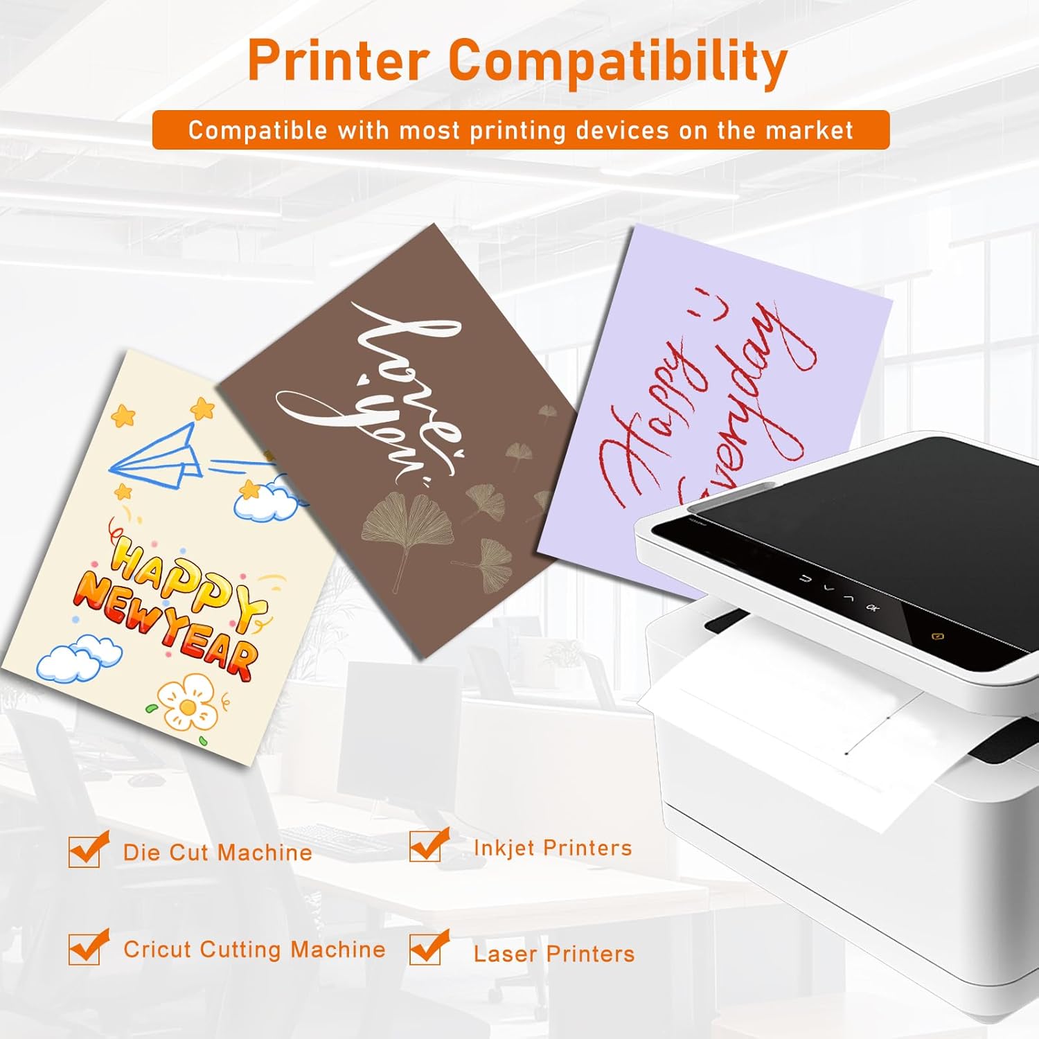 100 Sheets Purple Cardstock 8.5 x 11 Craft Paper, 75lb Light Purple Card Stock for DIY Cards Making, Wedding Invitations, Thank You Card, Bussine Cards, Certificates