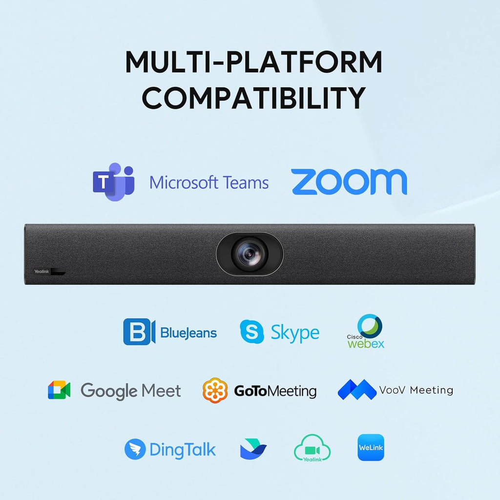 Yealink UVC40 E2 USB Conference Room Camera System 4K Video Conference Camera 120° Wide-Angle Lens 8 Microphone 5W High-Fidelity Speaker Auto Framing Speaker Tracking Compatible with Microsoft, Zoom