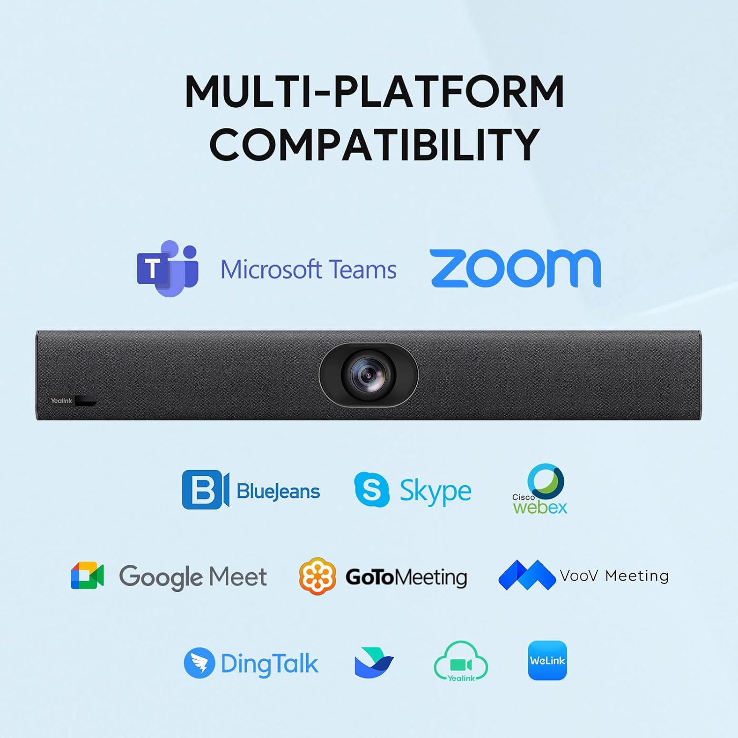 Yealink UVC40 E2 USB Conference Room Camera System 4K Video Conference Camera 120° Wide-Angle Lens 8 Microphone 5W High-Fidelity Speaker Auto Framing Speaker Tracking Compatible with Microsoft, Zoom