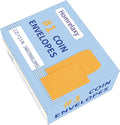 #1 2400 Pcs Small Coin Envelopes 2.25" x 3.5" with Gummed Flap, Yellow Kraft Mini Envelopes for Storing Keys, Stamps, Seeds, Tips and Small Items (2400)