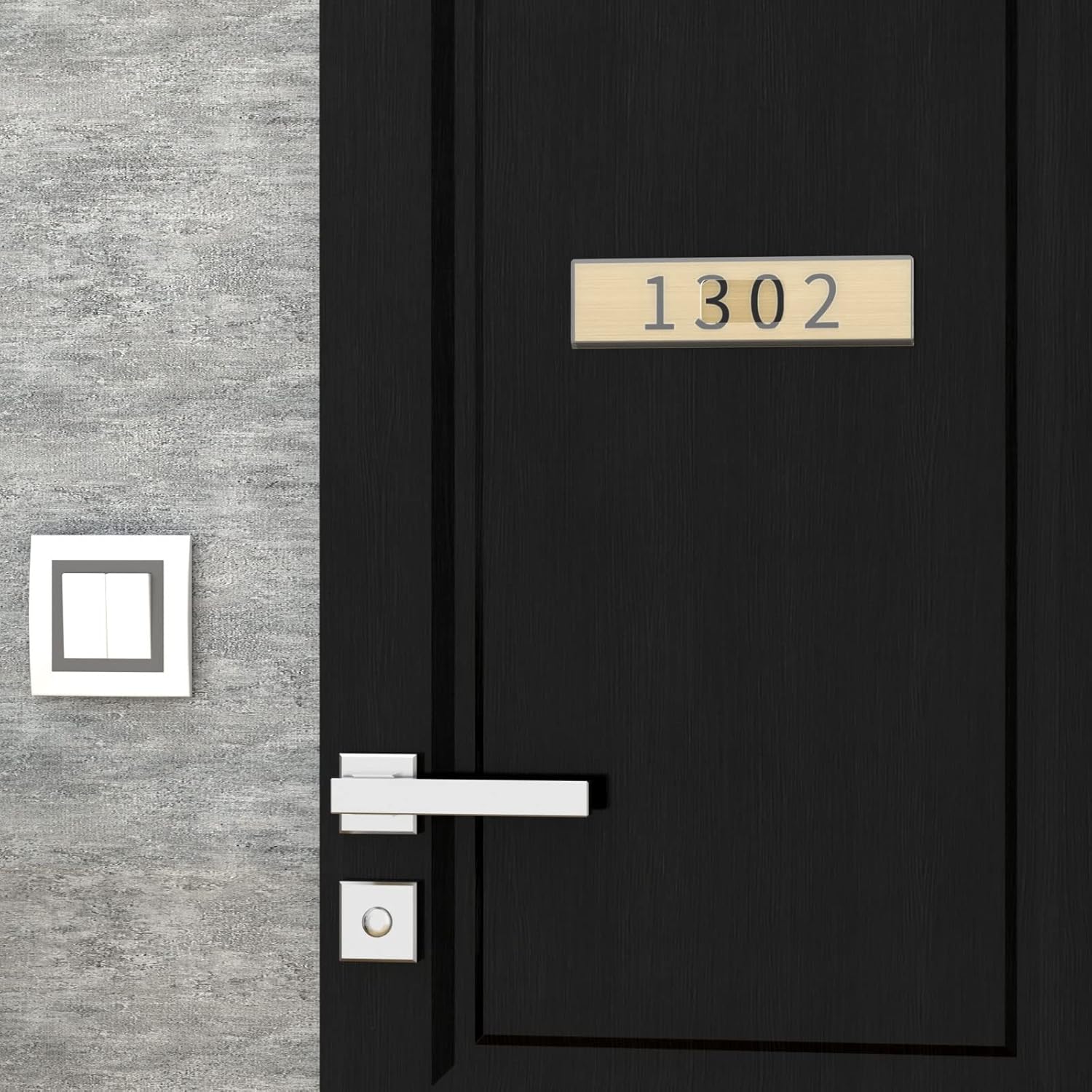 Acrylic 12 Pack Wall Name Plates Holder for Desks, AITEE 2x8 Clear Wall Mount Name Plate Display with 3M Tapes, Floating Door Name Plates Set for Office Home School Classroom Teacher