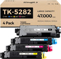 TK5282 TK-5282 Toner Cartridges 4-Pack High Yield Replacement for Kyocera TK-5282K TK-5282C TK-5282M TK-5282Y Compatible with ECOSYS M6235cidn M6635cidn P6235cdn Printers Ink Black Cyan Magenta Yellow