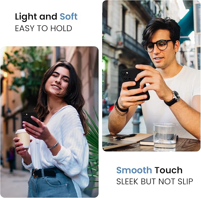 FireNova Designed for iPhone 13 Pro Case, Silicone Upgraded [Camera Protection] Phone Case with [2 Screen Protectors], Soft Anti-Scratch Microfiber Lining Inside, 6.1 inch, Black