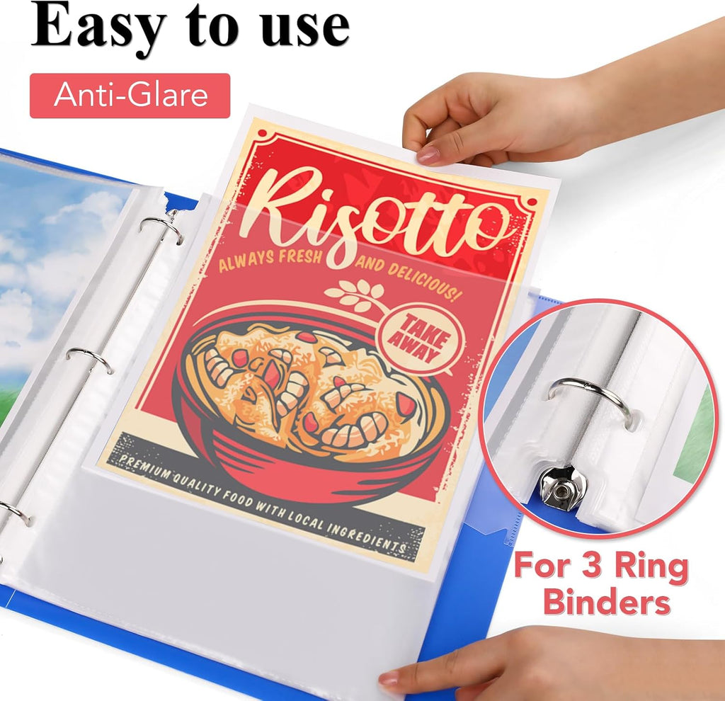 1200 Pack Sheet Protectors 8.5 x 11 inch Clear Page Protectors for 3 Ring Binder, Plastic Sleeves for Papers, Document