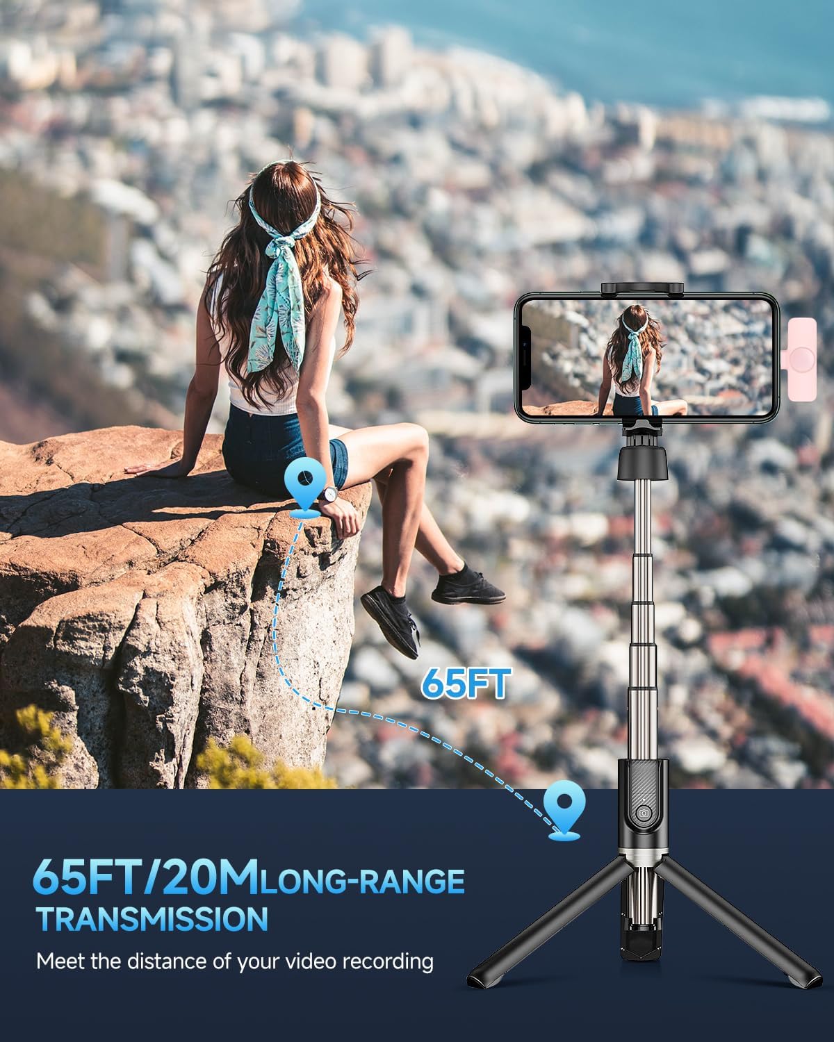 Professional Wireless Lavalier Microphone for iPhone iPad (for iPhone 14 and Below), Cordless Omnidirectional Clip Mic, Plug-Play Microphone for Interview Video Podcast Vlog YouTube