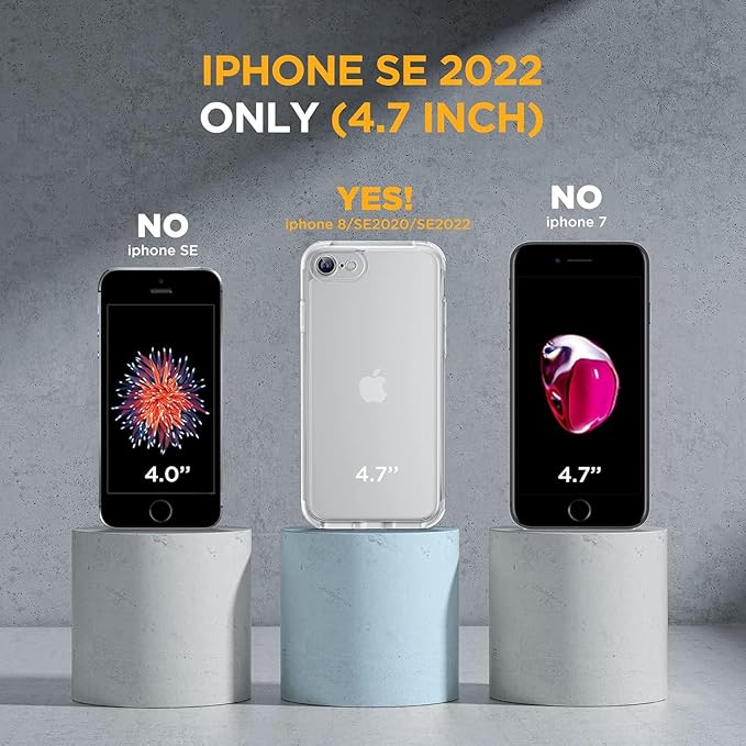 Miracase for iPhone SE Phone Case 3rd/2nd Generation 2022 2020 Full-Body with Built-in Glass Screen Protector, Heavy Duty 360° Protective Shockproof Bumper Cover for iPhone 8/SE, Matte Clear