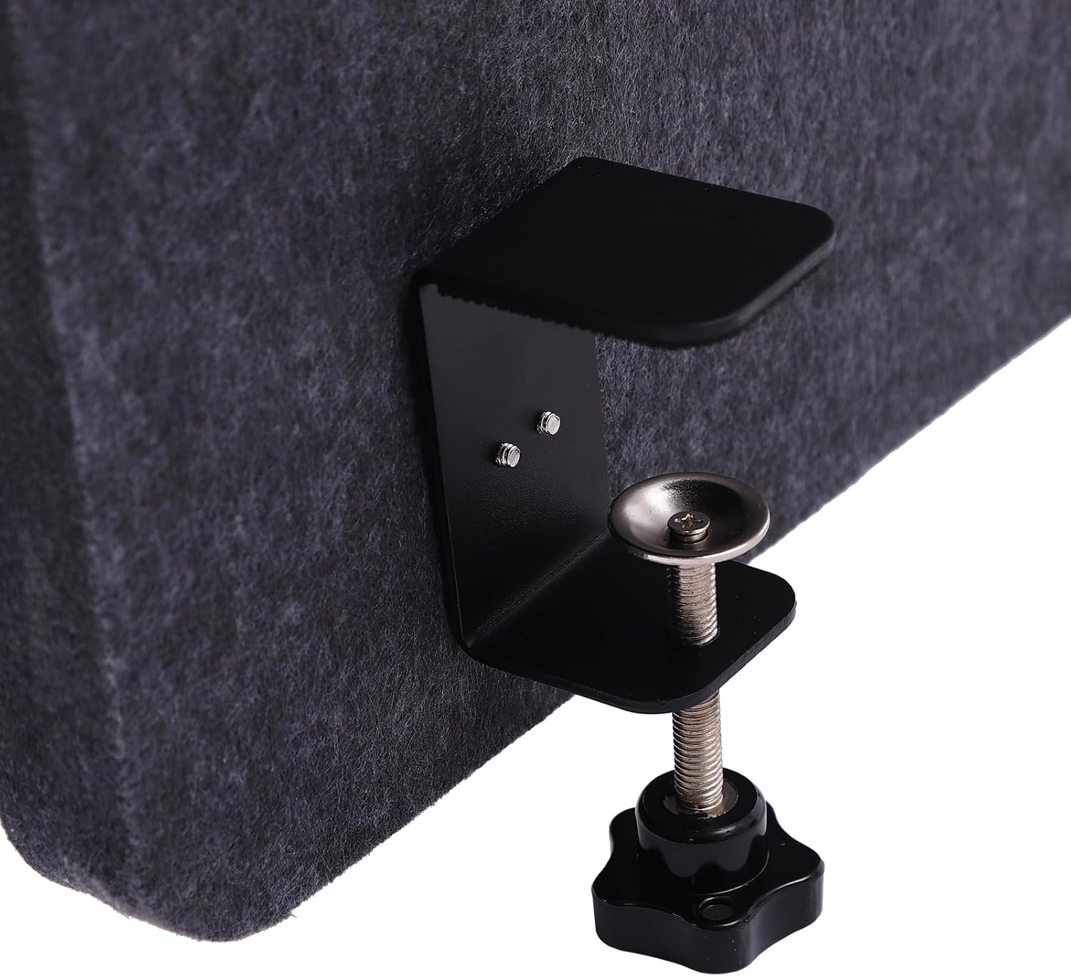 DouSeiAi Clamp-On Desk Divider, Desk Privacy Panel, Office Sound Absorbing Cubicle Partitions, One-Side Panel, 59.1x 23.8x1inch/Dark Gray