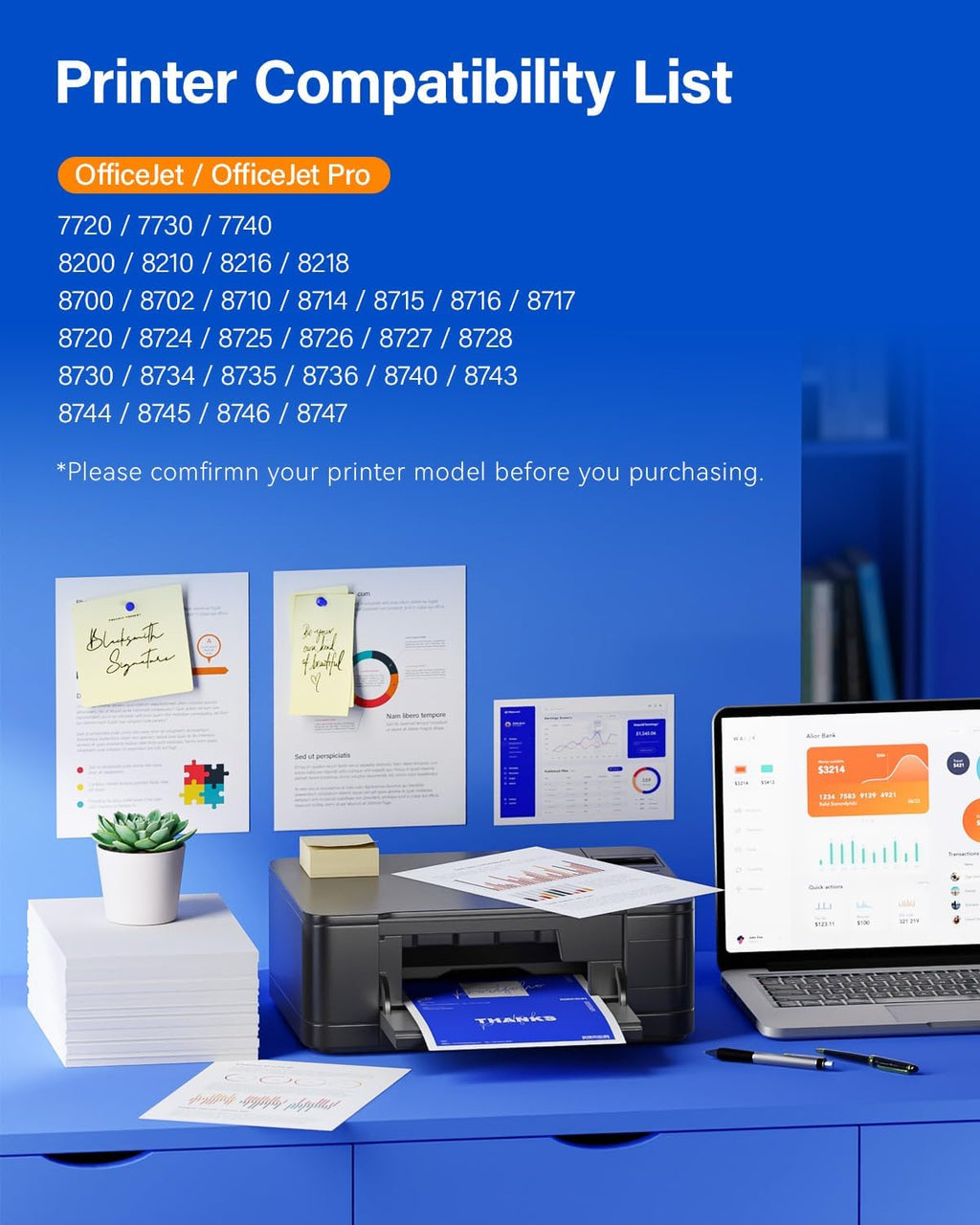 952XL Ink Cartridges Combo 4 Pack Replacement for HP 952 952XL Printers Ink Compatible HP Color Officejet Pro 7740 7720 8210 8216 8702 8710 8720 8740 8715 8725 8730 8700 7730 Black Cyan Magenta Yellow