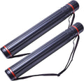 Poster Tubes,2Pack Extendable Poster Tube Expand from 24.5" to 40" with Adjustable Shoulder Strap Lids and Lable,Waterproof Telescoping Blueprint Art Document Storage Transport Carrying Tube
