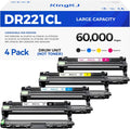 DR221CL Drum Unit (Not Toner)4-Pack Black Cyan Yellow Magent Compatible for Brother DR-221CL Imaging Drum for MFC-9130CW HL-3170CDW MFC-9340CDW HL-3140CW 3150CW MFC-9330CDW 9140CDN DCP-9020CDN Printer