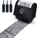 Vantamo Identity Theft Protection Roller Stamp for Hiding Sensitive Information, Wide Confidential Stamp with 3 Ink Refill, Security Stamp Roller for Identity Theft Prevention, Classy Black
