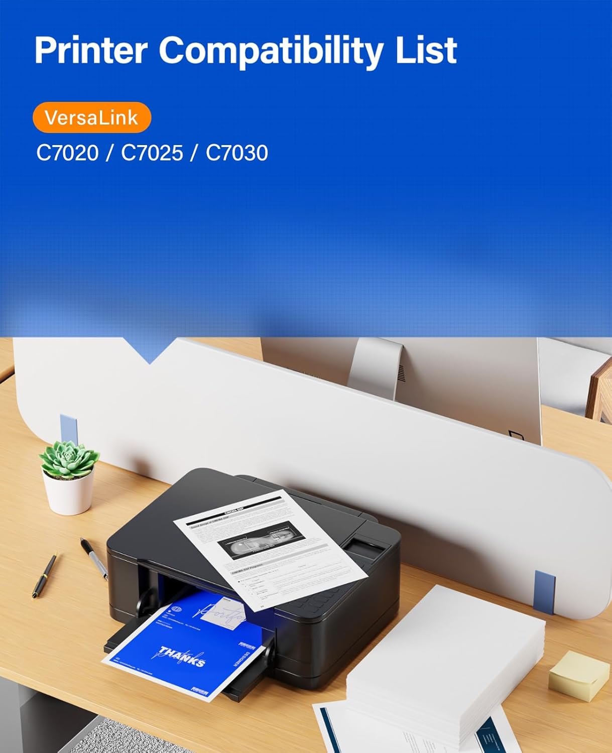 Versalink C7020 C7025 C7030 Toner Cartridge 4-Pack High Capacity 106R03737 106R03740 106R03739 106R03738 Replacement Compatible for Xerox VersaLink C7020 C7025 C7030 Printer Black Cyan Magenta Yellow