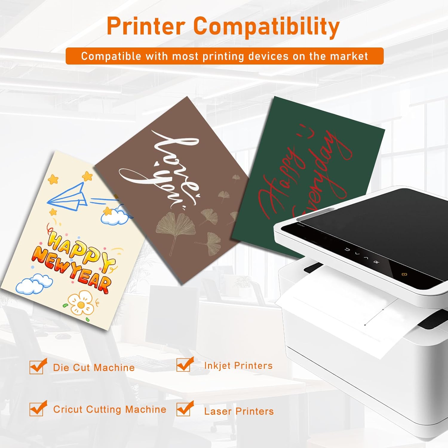 100 Sheets Cream Cardstock 8.5 x 11 Off White Paper, 75lb Premium Ivory Paper Card Stock for Wedding Invitations, Crafting, Memus, Cards Making, Certificate, Business Cards