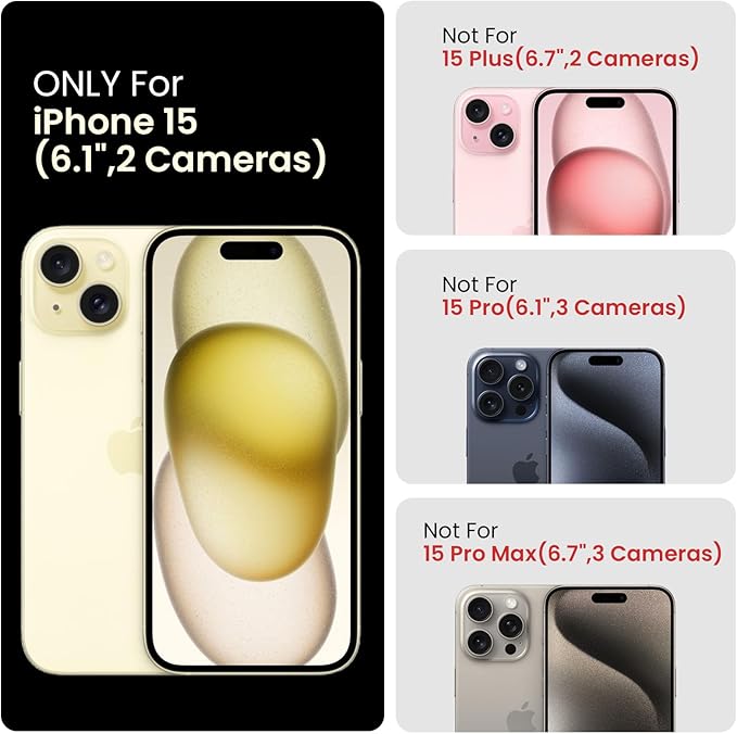 FireNova Designed for iPhone 15 Case, Silicone Upgraded [Camera Protection] Phone Case with [2 Screen Protectors], Soft Anti-Scratch Microfiber Lining Inside, 6.1 inch, Lilac Purple