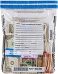 BankSupplies Ultima Blue Tamper-Evident Clear Deposit Bags 9W x 12H Pack of 100 with Advanced Security Detection Features