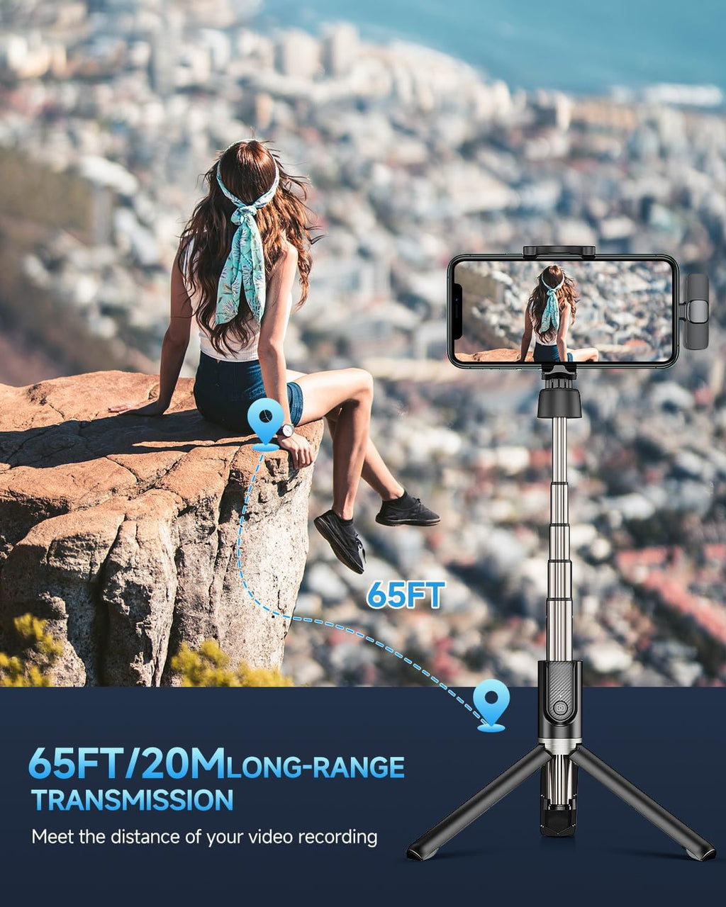 2 Pack Professional Wireless Lavalier Microphone for iPhone iPad(iPhone 14 and Below), Lapel Mics Plug-Play Clip on Lapel Mic for YouTube, Recording, Vlog, Facebook Live