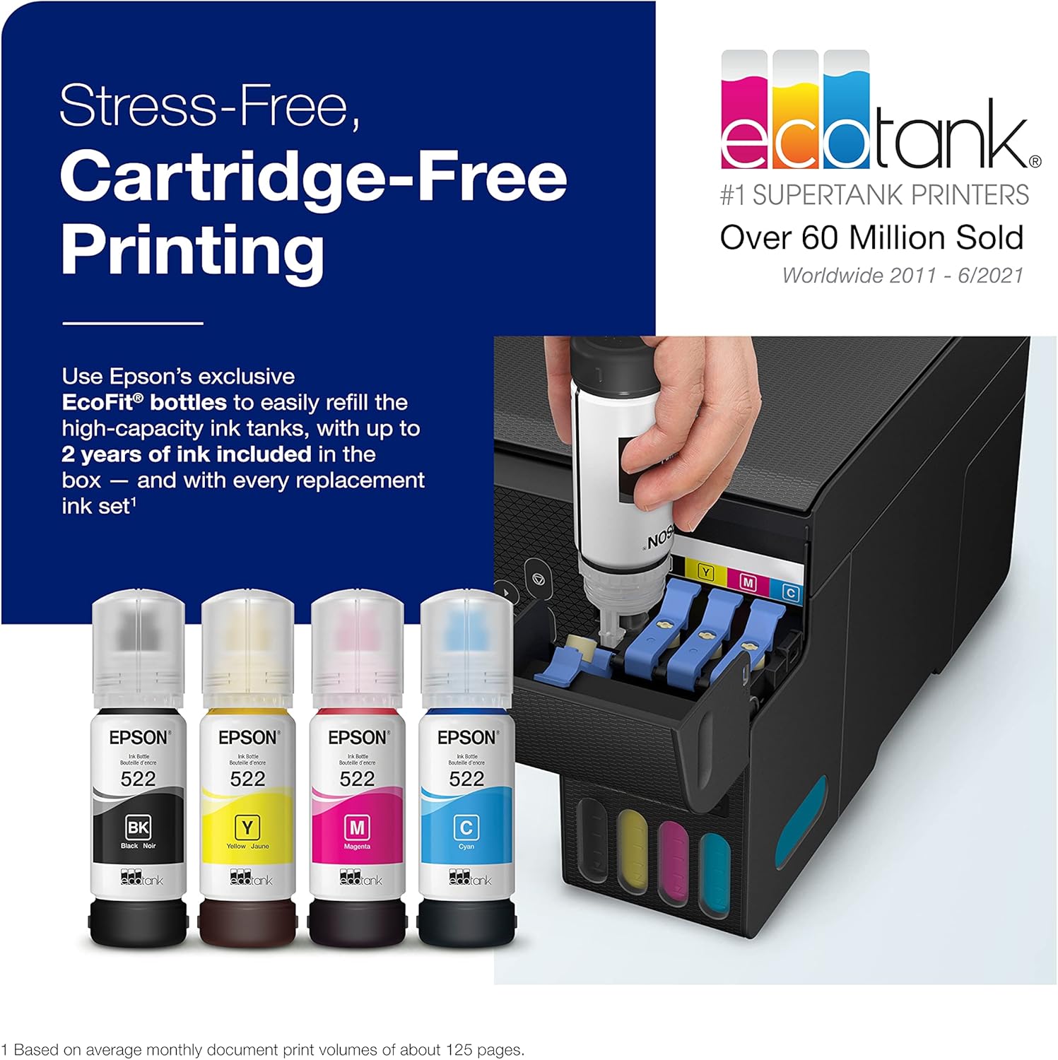 Epson EcoTank ET-2800 Wireless Color All-in-One Cartridge-Free Supertank Printer & EcoTank ET-4800 Wireless All-in-One Cartridge-Free Supertank Printer