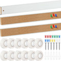 3 Pcs 72'' x 2" Cork Board Strip for Wall - Bulletin Bar Tack Board With Aluminum Trim - Brown Cork Strips for Classroom, Office Walls, Cubicle