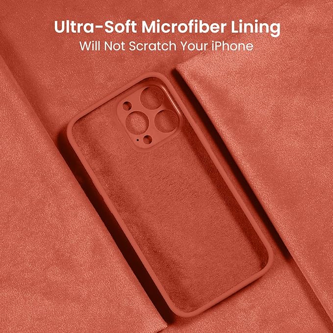 FireNova Designed for iPhone 15 Pro Case, Silicone Upgraded [Camera Protection] Phone Case with [2 Screen Protectors], Soft Anti-Scratch Microfiber Lining Inside, 6.1 inch, Pink Pomelo